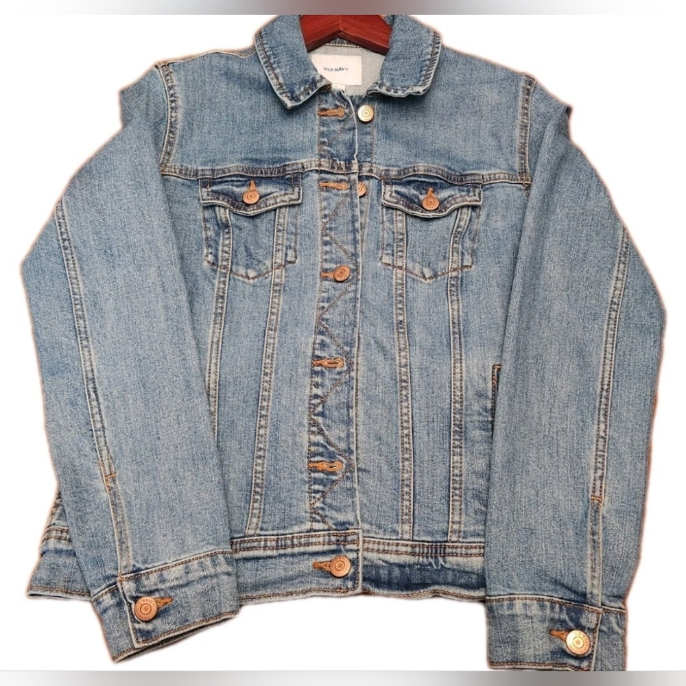 Women's Blue Jean Denim Jacket by Old Navy Size M Grunge 90's